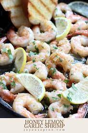 Honey Lemon Garlic Shrimp Recipe Lemon Garlic Shrimp Shrimp Recipes Easy Garlic Shrimp