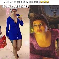 Young cardi b meme generator. Cardi B Look Like Ole Boy From Shrek Meme Ahseeit