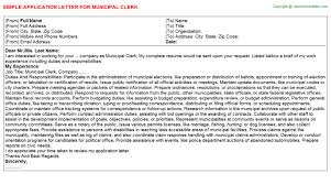 Municipal Clerk Application Letter