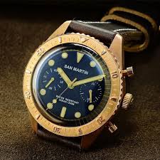 Check spelling or type a new query. San Martin Sixty Five Bronze Automatic Diving Watch Eta7753 Chronograph Watch 200m Water Resistant Bronze Bezel Retr Chronograph Watch Chronograph Dive Watches