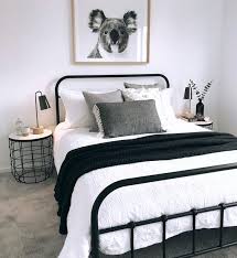 Calabria antique brown queen bed frame the homesullivan calabria metal bed creates the homesullivan calabria metal bed creates an romantically elegant backdrop for your bedroom. 25 Black And White Bedrooms In Different Styles Digsdigs