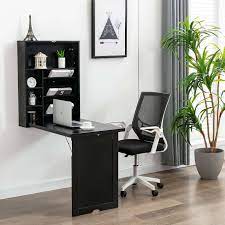 L47 * w23.6 * h29.5, features 【durable metal legs & thick desktop】the desk legs are made from firm metal that be more stable. Ebern Designs Multi Function Wooden Wall Mounted Floating Desk With Storage Folding Computer Desk Cabinet With Hutch Blackboard For Home Office Living Room Wayfair