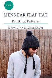Mens Ear Flap Hat Knitting Pattern Gina Michele Knitting Patterns Ear Flap Hats Ear Flap Hat Knitting Pattern