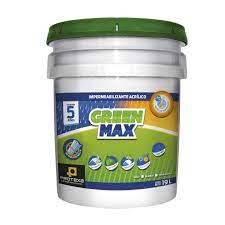 Siendo un impermeabilizante acrílico elastomérico, está elaborado en base de agua con la tecnología más. Impermeabilizante Green Max 5 Anos Cubeta 19 L Fotosensible Seca Blanco