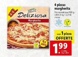 Lidl is a german supermarket chain focusing on selling discount products. Offre 4 Pizzas Margherita Chez Lidl