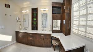 Modern charm meets contemporary flair with this minnetrista 20 double bathroom vanity set. Master Bathroom Double Sinks And Make Up Vanity Contemporary Bathroom Los Angeles By L2 Interiors Houzz