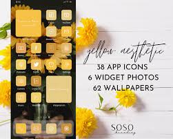 Yellow Sunflowers Lemon Aesthetic 38 Iphone Ios 14 App Icons Ios14 Widget Photos Widgetsmith Shortcuts Ios 14 Summer App Icon Pack App Icon Iphone Widget