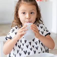 Silicone Cup with Straw + Leak-resistant Lid For Toddlers