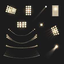 Download Stadium Floodlights Lights And Lamps Realistic Set Isolated For Free In 2020 Vector Free Vector Photo Realistic