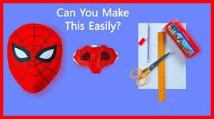 Cut a length of elastic cording to fit around your head, leaving at. How To Make A Paper Spiderman Mask Easy Herunterladen