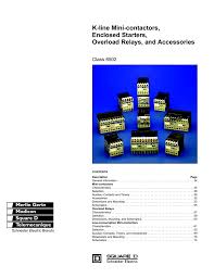 Square D K Line Mini Contactors Enclosed Starters Overload