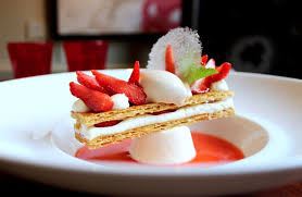 Mille Feuille With Gariguette Strawberries Mascarpone Acacia Honey Parfait And Muscovado Ice Cream Desserts Food Acacia Honey