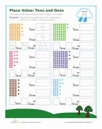Push boundaries with our bundling shapes into tens worksheet pdfs that involve regrouping. Tens And Ones Worksheet Education Com