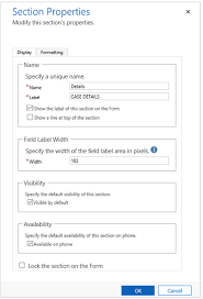 Removing unwanted fields from forms. Manage Form Section Properties In Dynamics 365 Customer Engagement On Premises Microsoft Docs