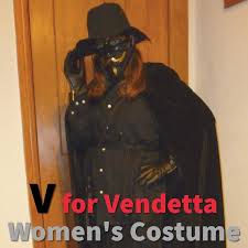 V For Vendetta Costume Womens Guy Fawkes V For Vendetta Costume Black Costume All Black Costumes