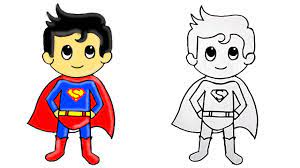 How to draw superman with easy step by step drawing tutorial. How To Draw Superhero Superman Cute Step By Step Youtube