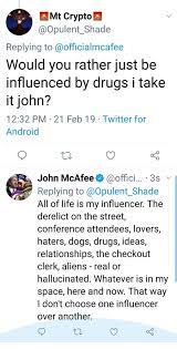 Lover of women, adventure and mystery. John Mcafee On Twitter