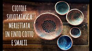 Ciotole Svuotatasca Merlettate In Das Finto Cotto E Smalti Decorazione Arte Per Te Youtube