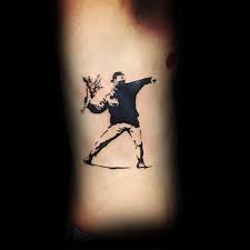 70 Banksy Tattoos For Men Street Art Ink Design Ideas Banksy Tattoo Tattoos For Guys Rib Tattoos For Guys