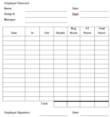 Free Employee Time Card Template Word In 2021 Card Template Templates Job Cover Letter