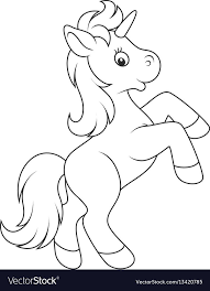 black and white vector illustration of a baby unicorn prancing download free preview or high quality coloring pages images drawing coloriage bibi et tina amadeus sabrina
