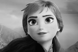 Imagen En Blanco Y Negro Del Personaje De Anna En El Evento Frozen 2  Magical Journey Afiche De Frozen 2 Magnífico Programa De Via Imagen  editorial