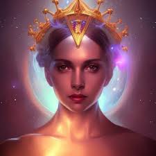 nebula and stars in the shape of a crown, resting