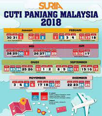 Cuti ni kalau ade keluar jangan lupa jaga penjarakkan sosial tau! Kalendar Cuti Umum Cuti Sekolah 2018 Malaysia
