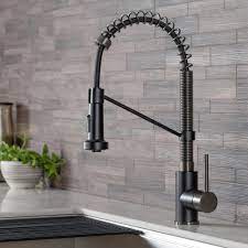 See more ideas about kraus, sink, single bowl kitchen sink. Kraus Bolden Single Handle Pull Down Sprayer Kitchen Faucet With Dual Function Sprayhead In Matte Black Black Stainless Kpf 1610mbsb The Home Depot Kitchen Faucet Commercial Kitchen Faucet Single Handle Kitchen Faucet