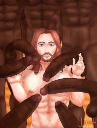 8boys abs balls ballsack beard big balls big breasts big penis  blue eyes body hair brown hair bukkake catholic christianity chromatic  aberration circumcised deity dessert eightsome erection facial hair