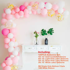 Light Pink Balloons Balloon Arch Kit Set Birthday Wedding Baby Shower Garland Decor