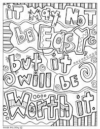 Testing Encouragement Classroom Doodles Quote Coloring Pages Color Quotes Coloring Pages