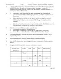 (see structure packet!) if no charge is given, assume that atom is neutral (equal protons and electrons). Atomic Number Lesson Plans Worksheets Lesson Planet