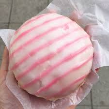 Stripey Donut Berliner Pfannkuchen Doughnut Sweet Pink In 2020 Desserts Sweet Donuts