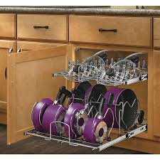 Rev A Shelf 20 75 In W X 18 13 In H Metal 2 Tier Cabinet Cookware Organizer Pull Out Kitchen Cabinet Cookware Organization Kitchen Cabinet Organization