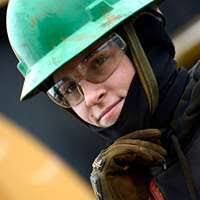 Sallie Stratton holds what is believed to be the boot