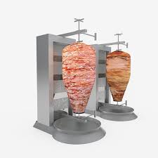 Turning Grilled Meat Kebab Grilled Meat Kebab Meat