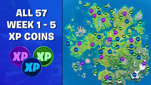 How to solve fortnite's chapter 2, season 2, week 9 challenge, collect five xp coins, complete with location map. All 57 Week 1 To Week 5 Xp Coin Locations In Fortnite Chapter 2 Season 3 Youtube