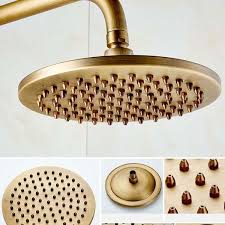 Each of the rain shower heads below was selected based on customer satisfaction, manufacturer reputation, and the product's performance. Juno Antique Brass Rain Shower System With Handheld Shower Faucet