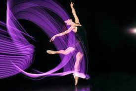 Dancing With Light Purple Digital Photograph Performance Art Digital Photographer