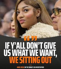Angel Reese said that she will be "sitting out" if the players don't get  what they want in the upcoming CBA negotiations with the WNBA🏀