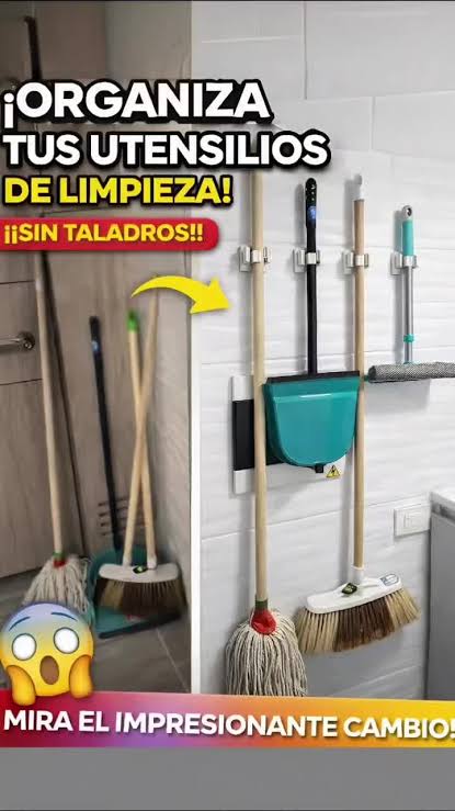 Organizador de escobas: Tu aliado en limpieza | TikTok