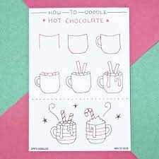 How To Doodle Hot Chocolate By Ig Appy Doodles Desenhos Para Desenhar Desenho Para Desenhar Facil Doodles De Natal
