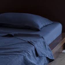 4.5 out of 5 stars. Navy Blue Indigo Linen Sheet Set