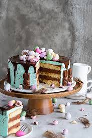 Dazu noch einige fondantelemente und einen süßen hasenpopo. Gesprenkelte Schokoladen Mousse Oster Drip Cake Torte Meine Kuechenschlacht