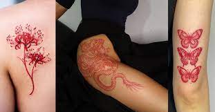 We think red ink is a cool idea. 35 All Red Tattoos Tattoo Ideas Artists And Models