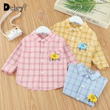 Korean Baby Boy Plaid Shirt Kids Button Down Long Sleeve Shirt Tops Cotton Blouse Boys Girls Blouses Boys Plaid Clothes Shirts Aliexpress