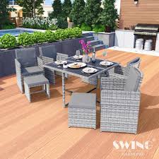 Garten lounge esstisch rattan deutschland komplette dekoration. Poly Rattan Sitzgruppe Esstisch Lounge Real De