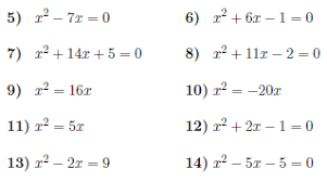 Solving Quadratic Equations By Completing The Square Worksheet With Solutions Solving Quadratic Equations Quadratics Completing The Square