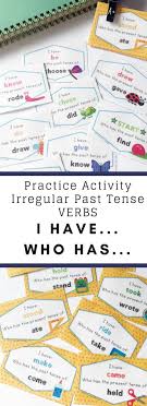 This I Have Who Has Card Game Is An Easy To Play Irregular Verb Grammar Activity It S A Fantastic Way To P Irregular Verbs Grammar Activities Verb Games